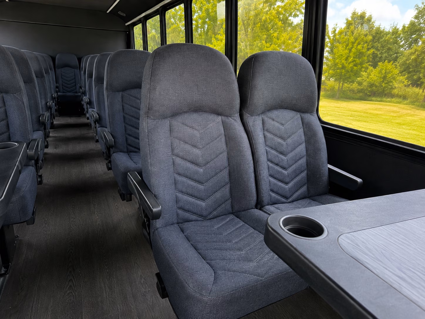 sterling heights 18 passenger minibus inside