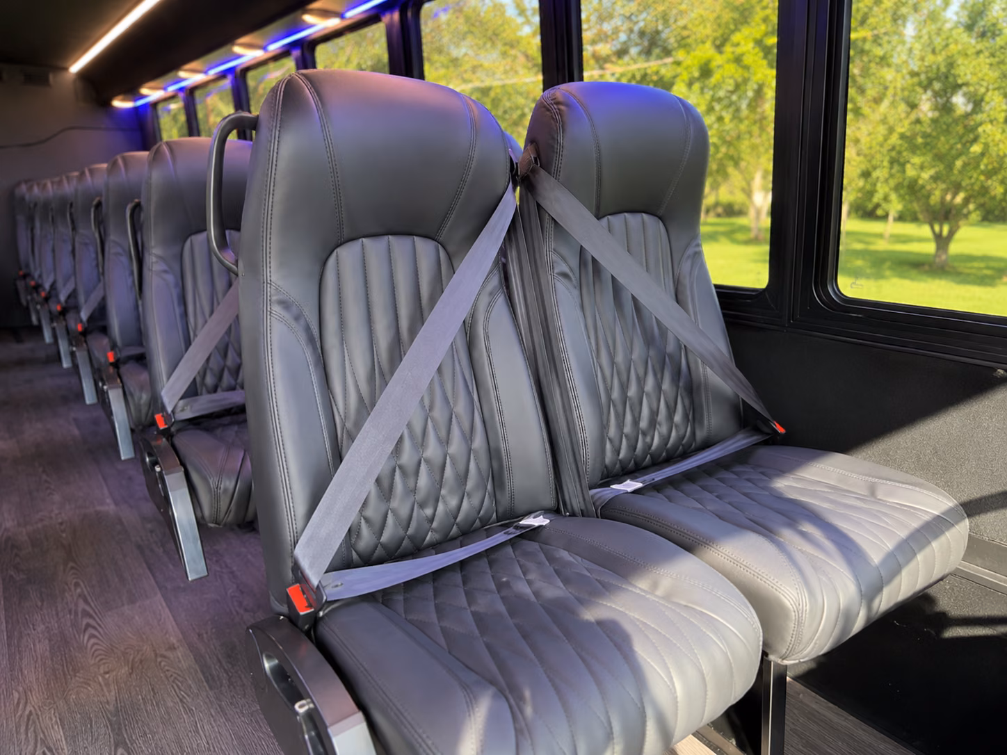 sterling heights 20 passenger minibus inside