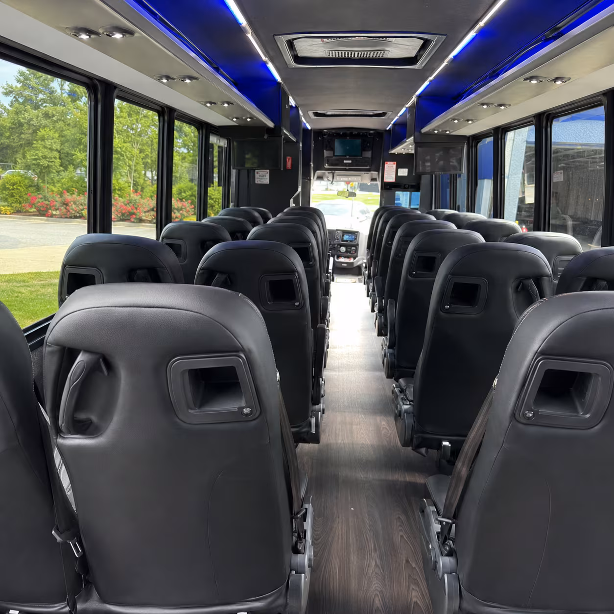 sterling heights 28 passenger minibus interior
