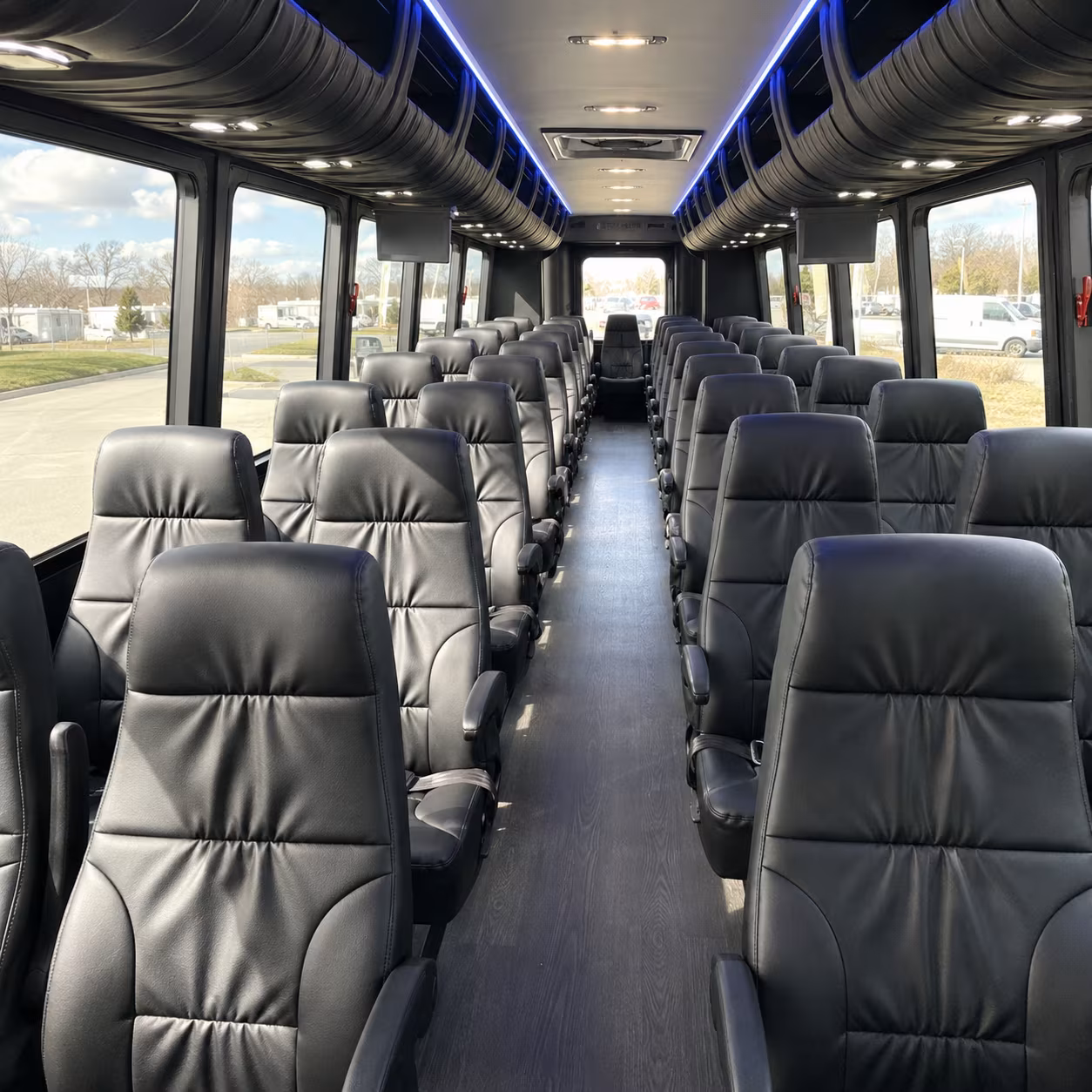 sterling heights 30 passenger minibus inside