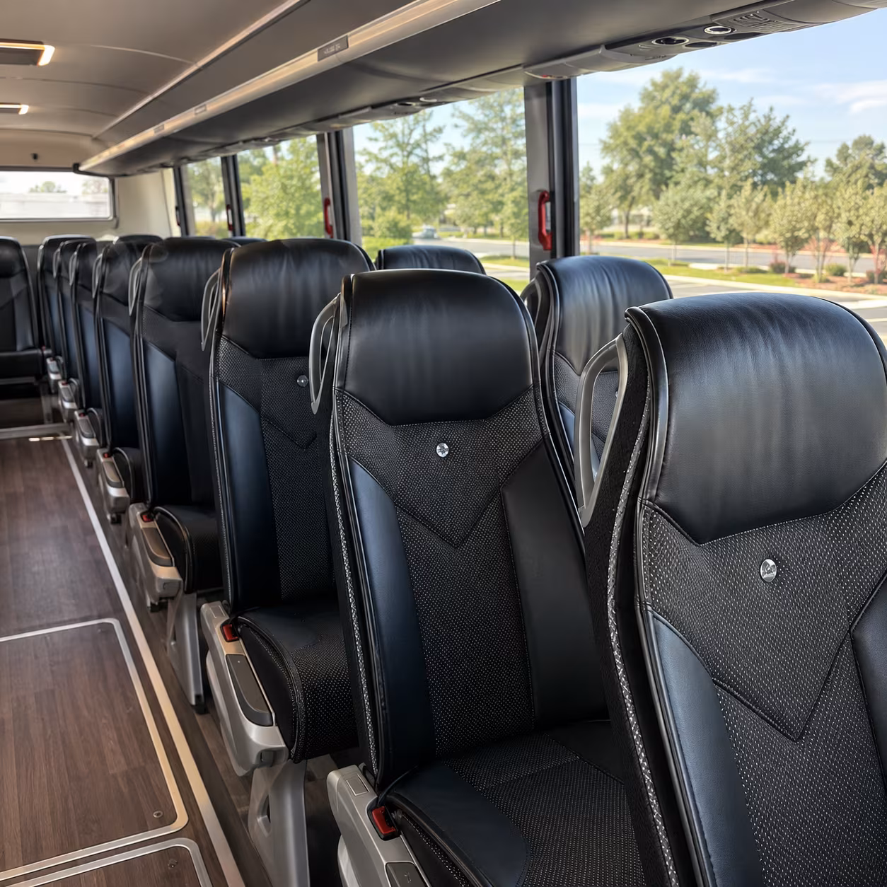 sterling heights 45 passenger charter bus interior