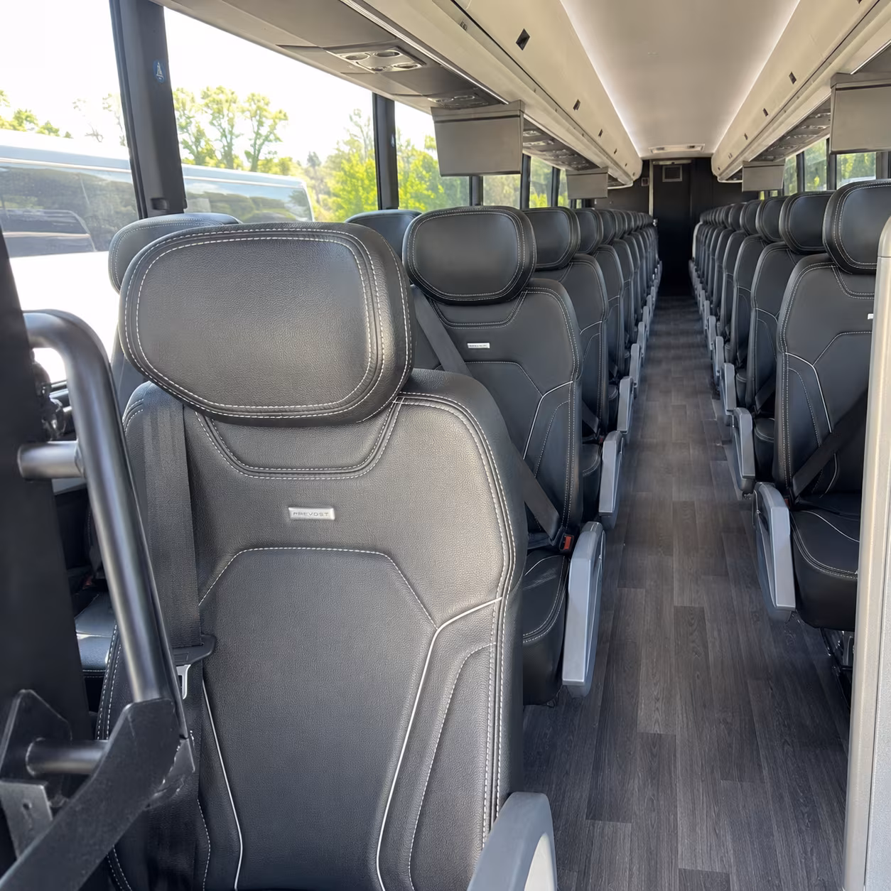 sterling heights 47 passenger charter bus interior