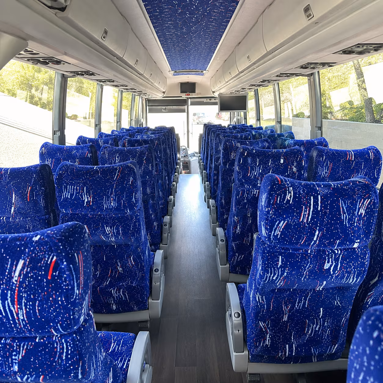 sterling heights 50 passenger charter bus interior