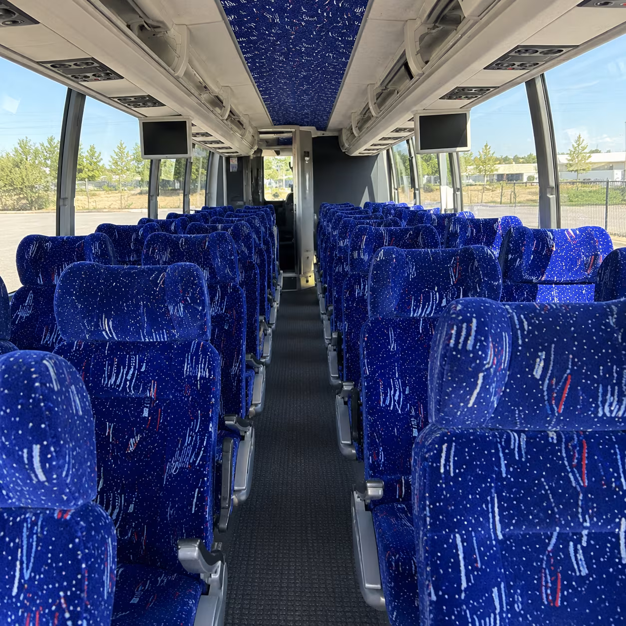 sterling heights 54 passenger charter bus interior