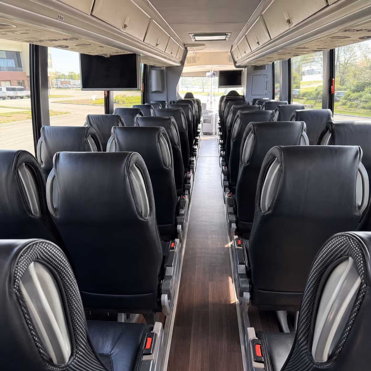 sterling heights 56 passenger charter bus inside