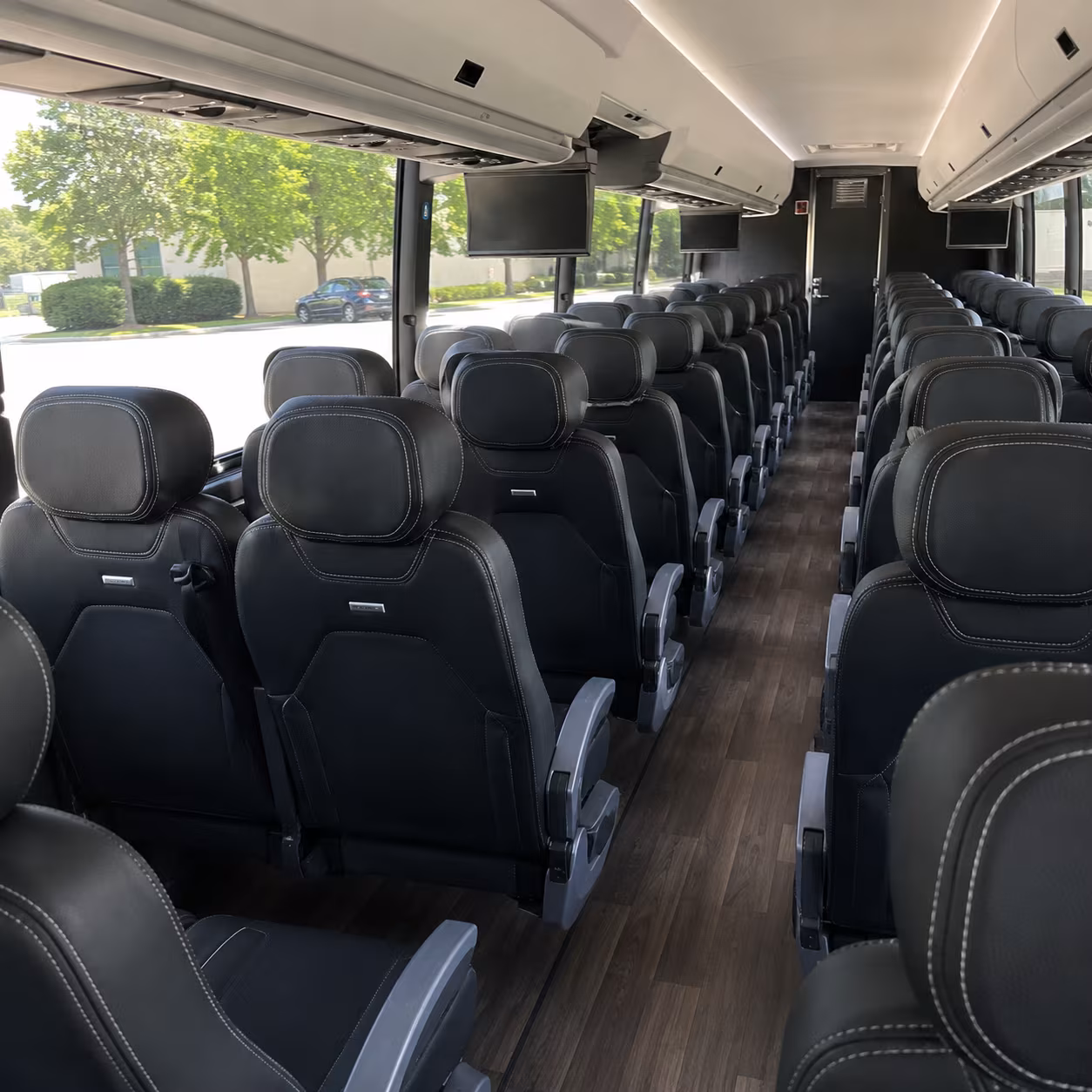 sterling heights 56 passenger charter bus interior